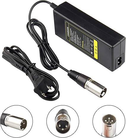 44V 1.5A 3-Pin XLR Charger for 36V Lead Acid Battery MX500, MX650, GT GT750, IZIP I600, I750, I1000, Mongoose M750, X-Tr