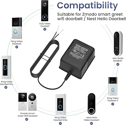 18V Power Adapter for Video Doorbell Power Supply for The Ring Video Doorbell and Ring Video Doorbell 2 & Ring Video Doo
