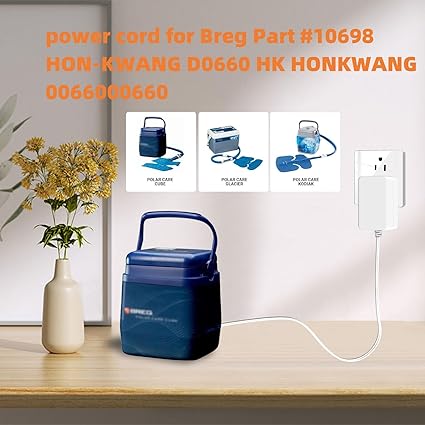 6V Power Cord for Breg Polar Care Cube #10698 Compatible with HON-Kwang D0660 HK HONKWANG D 0660 00660 Charger Power Ada