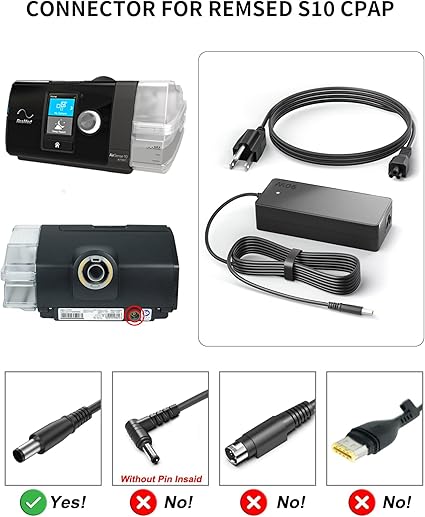 Replacement Resmed Airsense 10 Power Supply Compatible with Resmed Airsense 10 S10 AirCurve 10 Series CPAP and BiPAP Mac