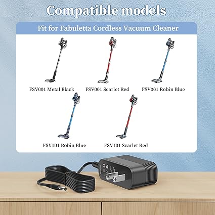 31V Power Cord for Fabuletta FSV101 FSV001 Cordless Stick Vacuum Cleaner Charger Replacement for Fabuletta Model RK-3100
