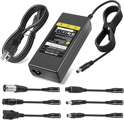 42V 2A Universal Scooter Charger with 7 Connections, 7 in 1 for Jetson, Gotrax Bike Electric Scooter, ninebot Electric S