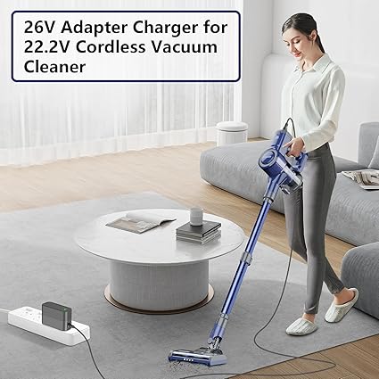 26V Charger for 22.2V Battery Vacuums Compatible with VersLife S7 Plus, YONNDER E1, FABULETTA FSV005 22.2V Li-ion Batter