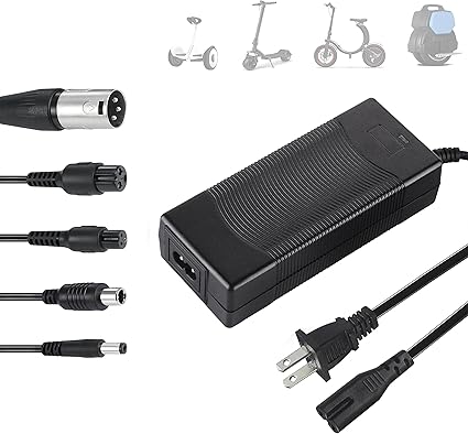 42V 2A Electric Scooter Charger 5 in1 Plugs Universal,for 36V Electric Scooter Ebike Lithium Battery，for Jetson,Razor,Sw
