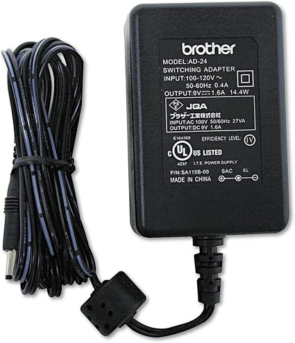 Brother 9V AC Adapter Replace AD-24 AD24 AD-24ES AD24ES for Brother P-Touch Label Printer Connectivity Technology Power