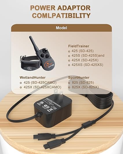 Charger Replacement for SportDOG Charging Adaptor Only Compatible with SD-425, SD-425S, SD-425CAMO, and SD-825 Remote Tr