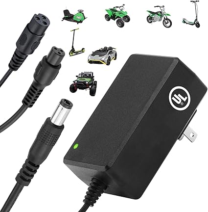 29.4V Electric Scooter Charger UL Approved (3 Plugs) for GOTRAX Jetson Razor Etc. Pocket Mod Sports Mod Electric Scooter