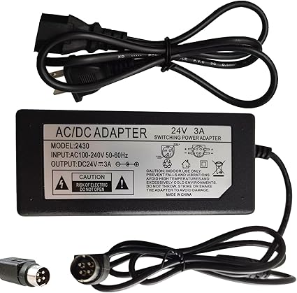 4-Pin 24V 3A AC/DC Adapter Compatible with Canon PA-14U PA-14E MG1-4558 5039 4892 imageFORMULA 300P DR-2020U DR-1210C DR