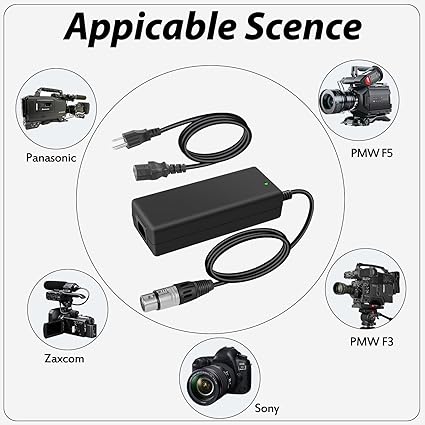 12v 4 pin Power Supply 4 pin XLR Power Supply 12v for Power Pro Cameras, Sony PMW F5 F3, Zaxcom, Panasonic Connector Ty