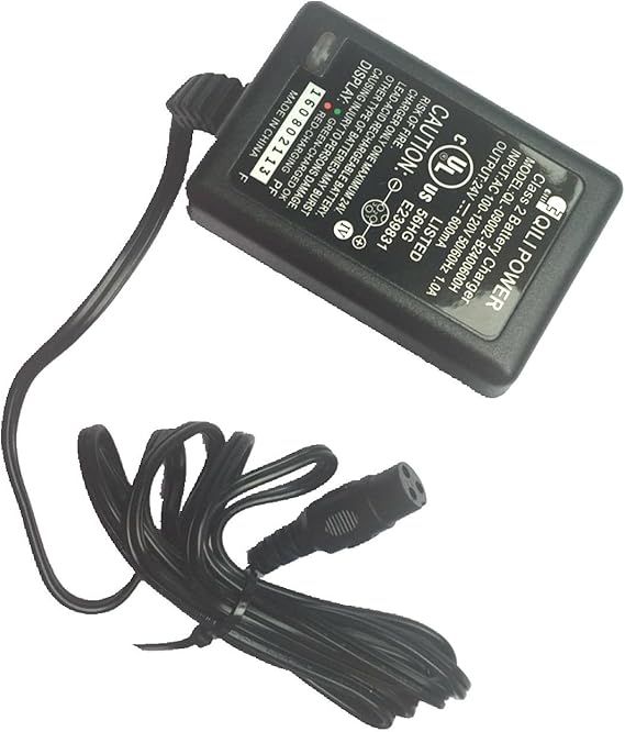 Razor Electric Scooter Battery Charger (For the e100/e125/e150) CONNECTOR & COMPATIBILITY: 3-prong Inline female connec