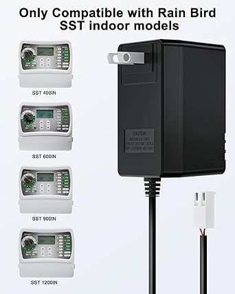 Replacement Rain Bird UT1 Transformer for SST Series Indoor Irrigation Sprinkler Timer Power Adapter Timers Sprinkler Sy