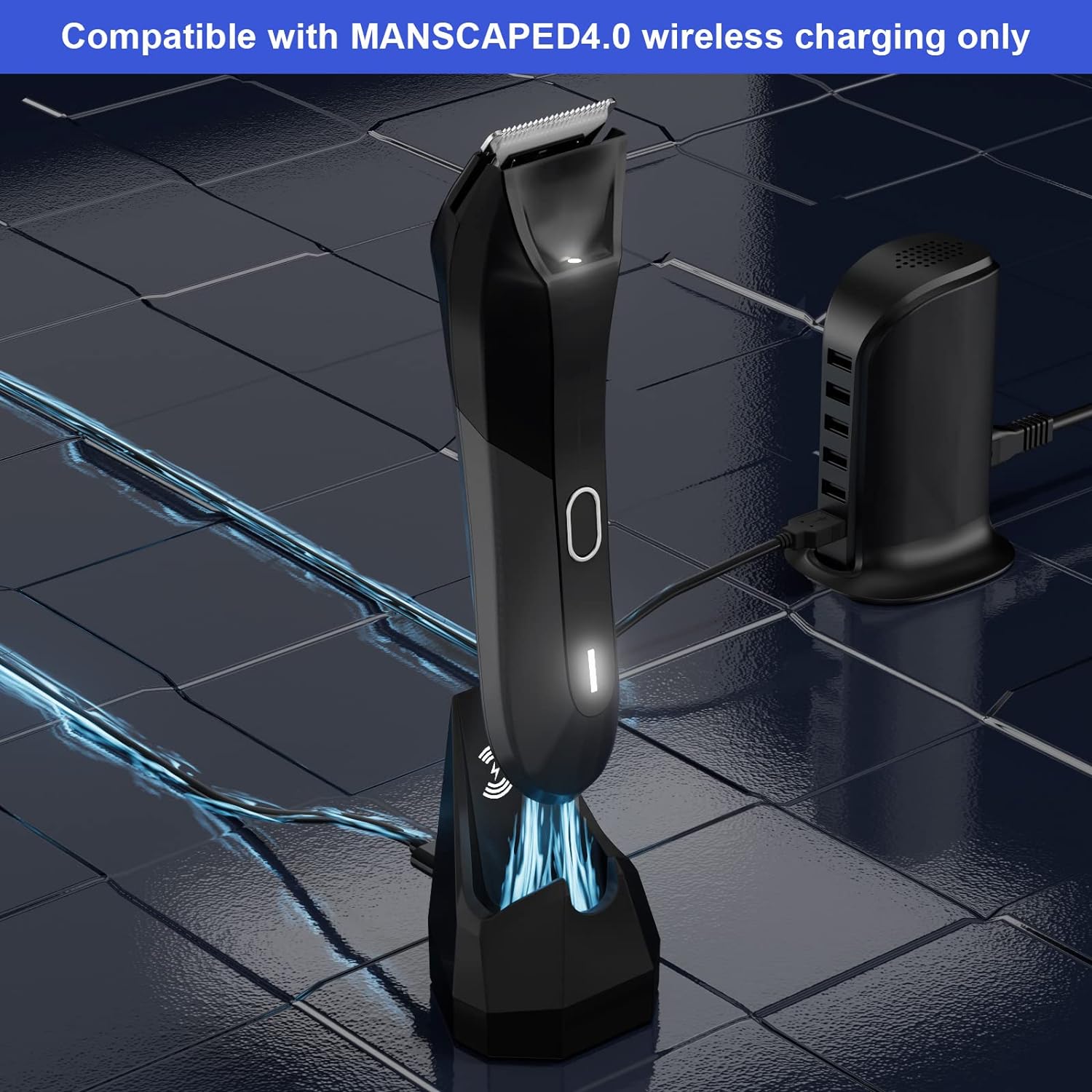 Charging Dock Repalcement for MANSCAPED 4.0 with AC Adapter, Wireless Charging Stand Only Compatible with MANSCAPED The