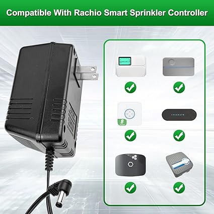 24V AC Power Adapter, 24V Power Supply Transformer for Rachio Smart Sprinkler Controller or Indoor Irrigation System Con