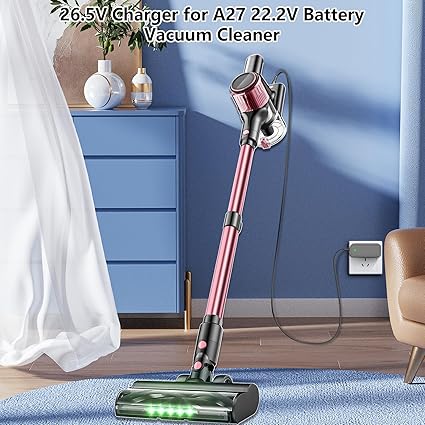 26.5V Charger for 22.2V Battery Cordless Vacuum Cleaner Replacement for OIRFND A27, TITIPOY A27R, SUXIANGVAC A27P 22.2V