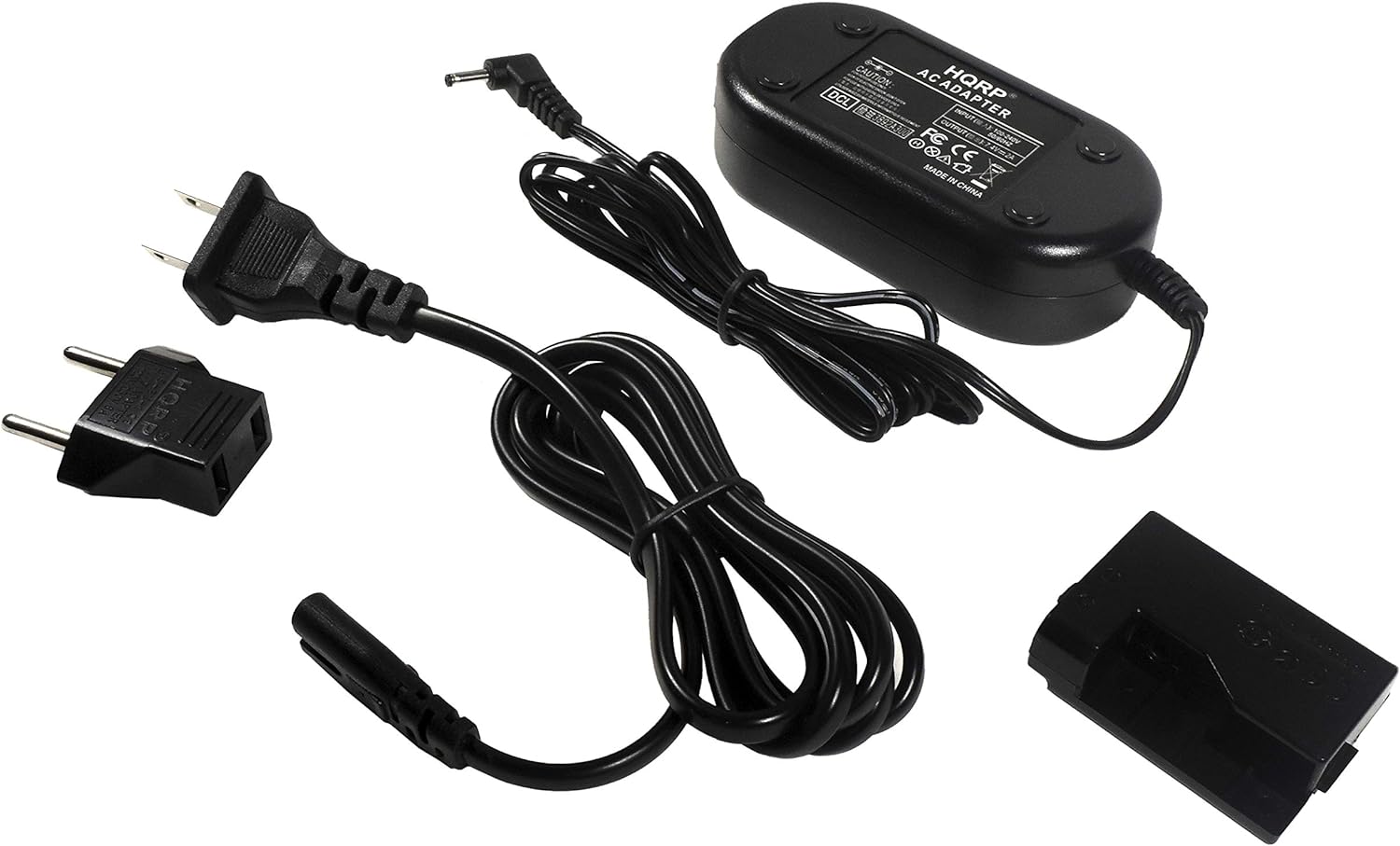Kit AC Power Adapter Compatible with Canon ACK-E10 ACKE10 EOS T3 T5 T6 T7 T100, 1200D 1100D 1300D 1500D 2000D 4000D Kiss - Click Image to Close