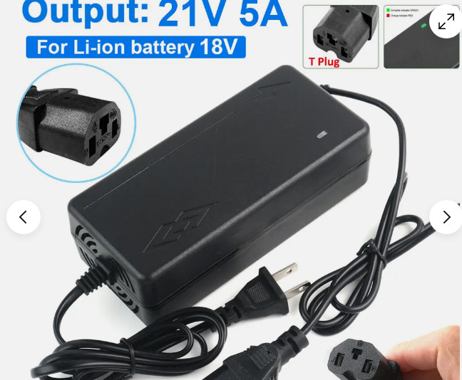 18V 18.5V Lithium Battery Adapter Charger For 21V 5A Electric Wheelchair Scooter Compatible Battery Sizes Llithium MPN
