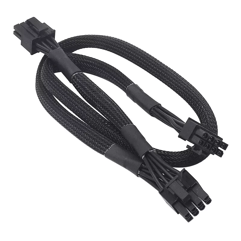 8Pin To Dual 8Pin (6+2 ) PCIe VGA Power Cable For Thermaltake TR2 RXM1000 PSU Color Black Connector A 8 Pin PCI Express