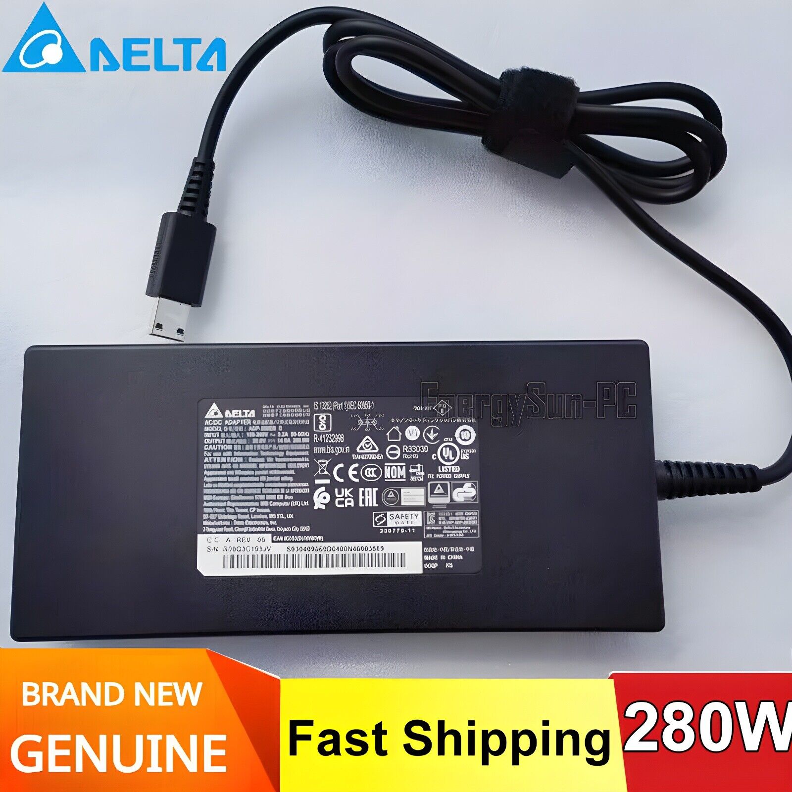 Original MSI Laptop Power Supply Charger ADP-280EB D 280W A22-280P1A AC Adapter Specifications: Input: 100-240V 50-60Hz