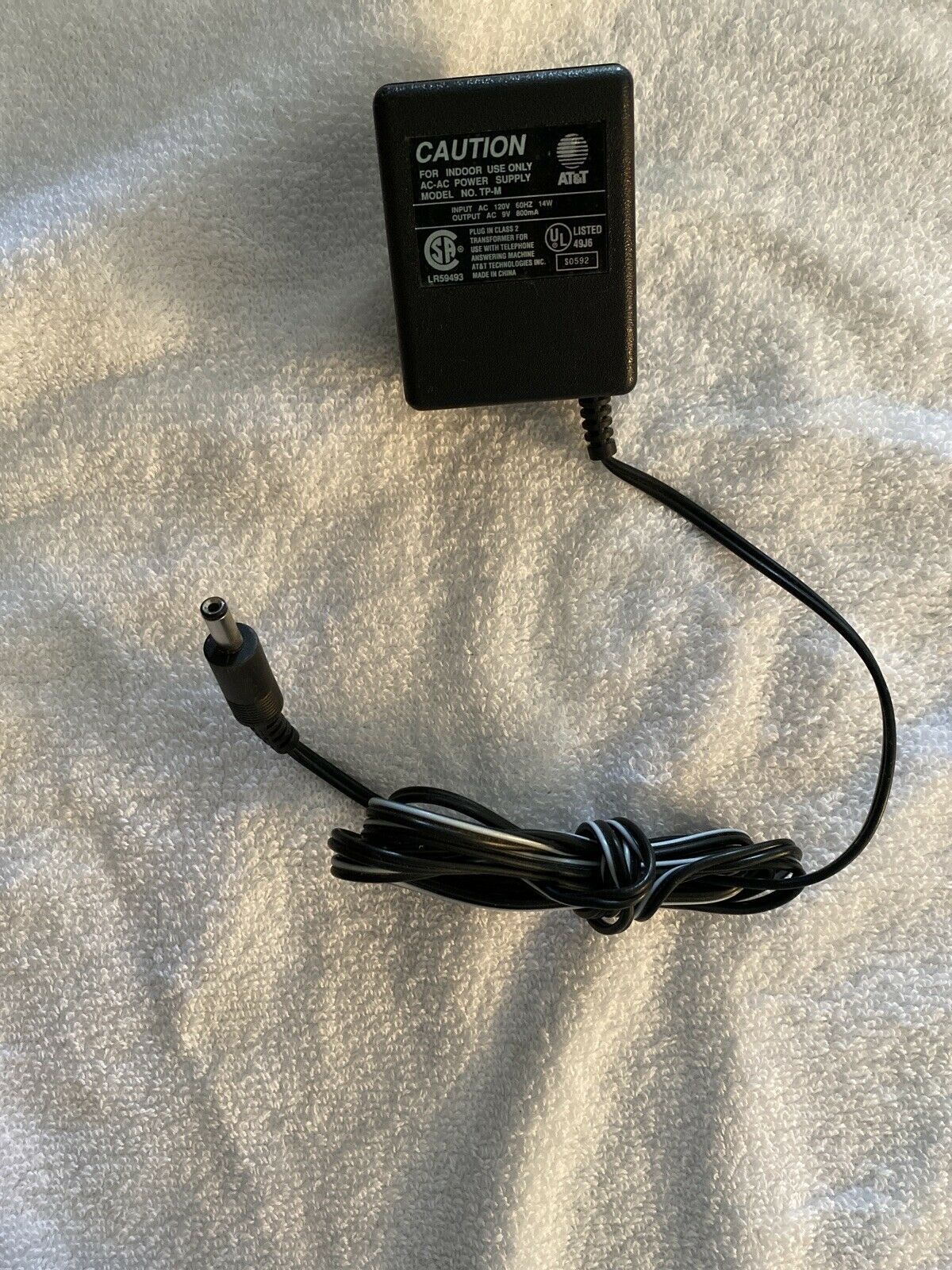 AT&T TP-M AC Adapter Power Supply 9V Type: AC/DC Adapter Output Voltage: 9V Features: Powered AT&T TP-M AC Adap