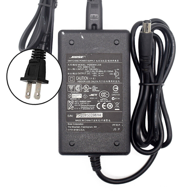 Original Bose Power Supply Charger PSM36W-208 For SoundDock II III Series 2 3 Original Bose Power Supply Charger PSM36W