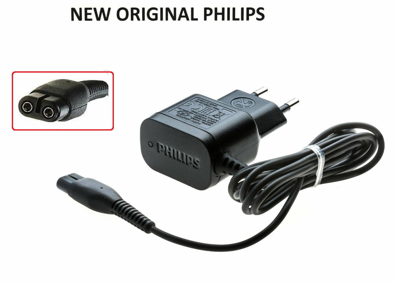 Euro Europe Plug AC Charger Supply Power Adapter For Philips Trimmer Shaver MPN: 422203629001 100-240V~ 50/60Hz 2W 4