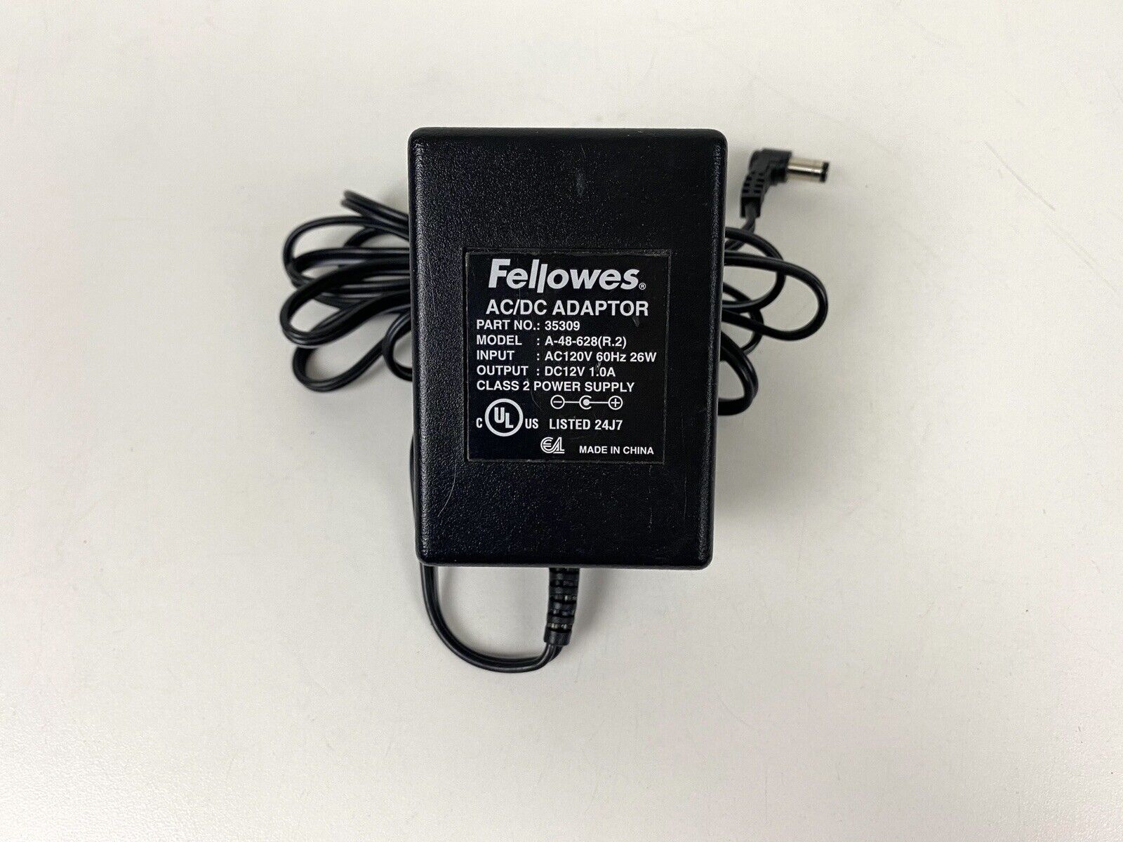 Fellowes Paper Cutter AC/DC adapter 35309 Power Supply A-48-628 r.2 Features: Powered Brand: FELLOWES Type: AC/DC A - Click Image to Close