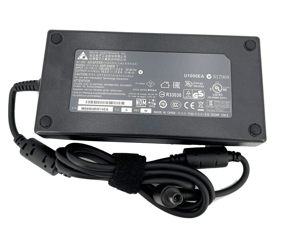 19.5V 11.8A 230W AC Power Adapter For Gigabyte Aorus 15-WA-F74ADW 15-X9 7.4MM Brand: Delta Type: Power Adapter Compa