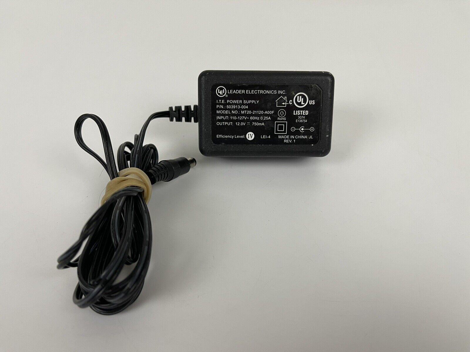 LEI MT20-21120-A00F AC Power Supply Adapter Charger 12V DC 750mAh Brand: Lei Type: AC/DC Adapter Output Voltage: 12 - Click Image to Close