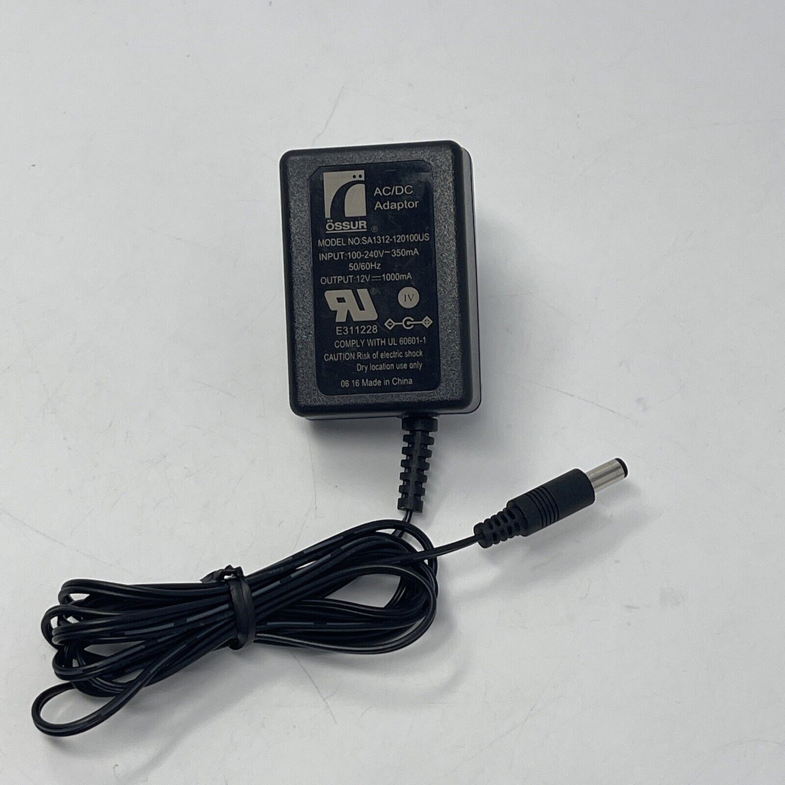 Ossur AC Adapter Power Supply SA1312-120100US 12V 1000mA Össur Charger Cable Brand: Ossur Type: AC/DC Adapter Conn - Click Image to Close