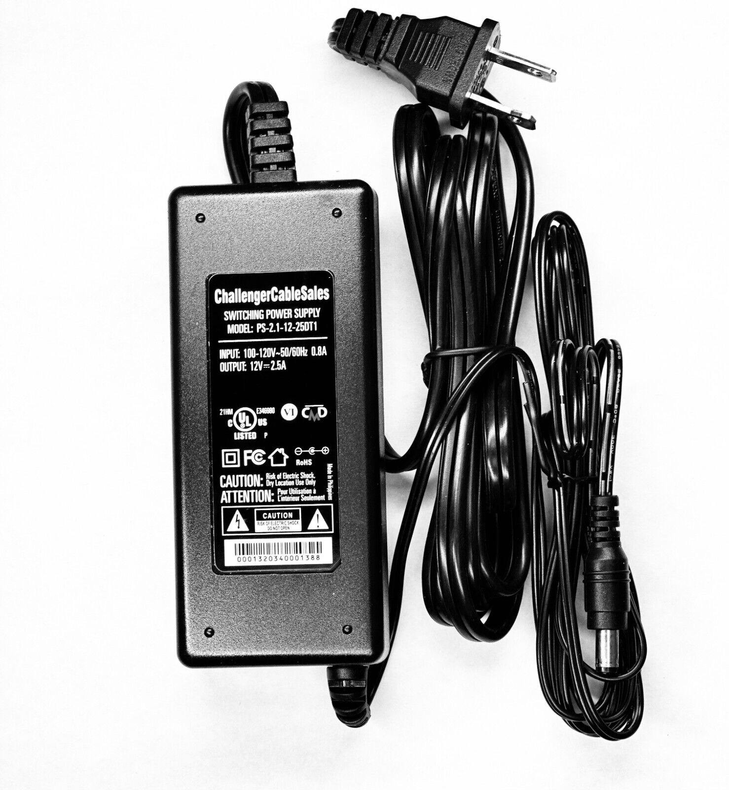 Challenger Cable Sales Switching Power Supply Adapter PS-2.1-12-25DT1 12V 2.5A Brand I.T.E POWER SUPPLY Type Switching