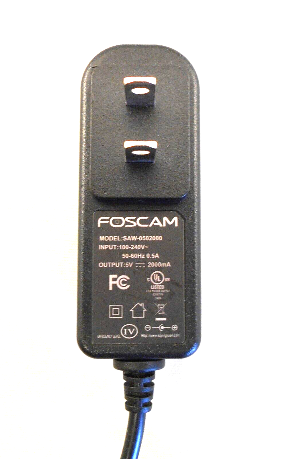 Foscam SAW-0502000 AC Adapter (Black / 1.5m Cable) Brand Foscam Type Adapter Color Black MPN SAW-0502000 Cable Length 1
