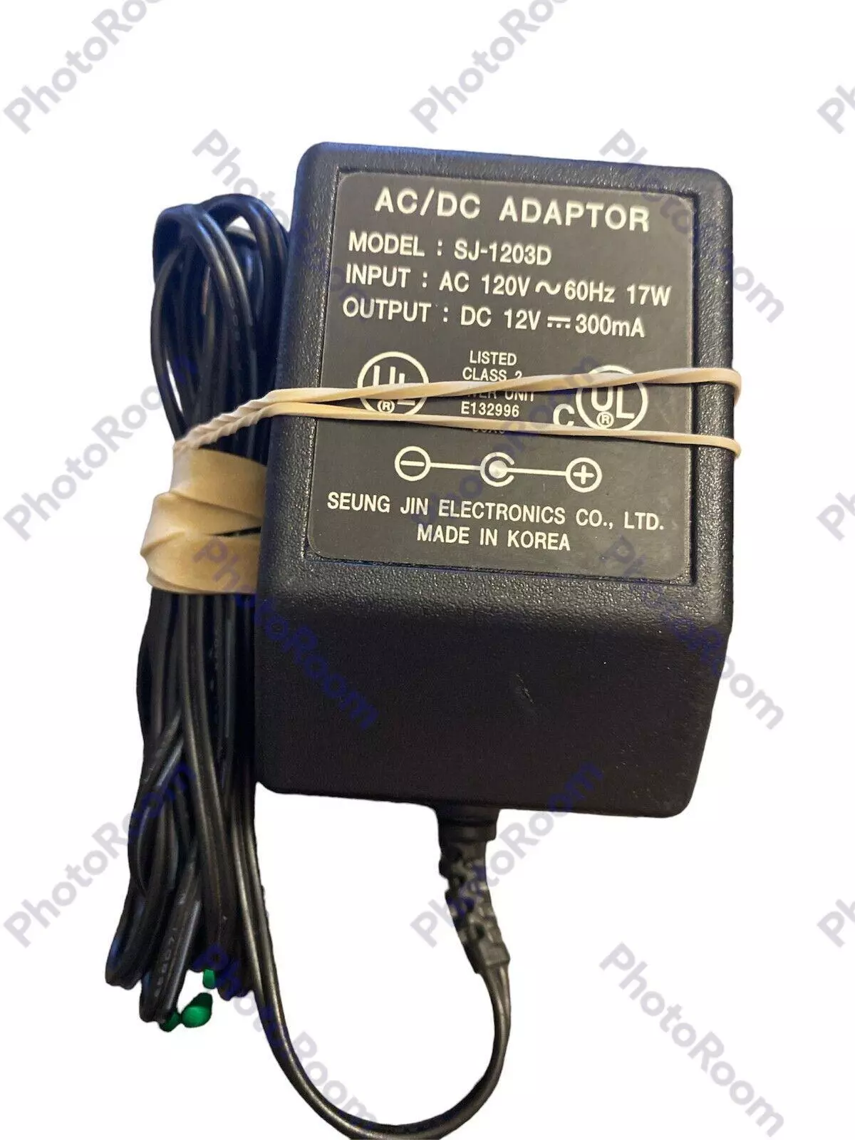 Seung Jin Electronic AC/DC Adaptor Model SJ-1203D Class 2 Power Supply DC 12V 3A Type AC/DC Adapter Color Black This Se