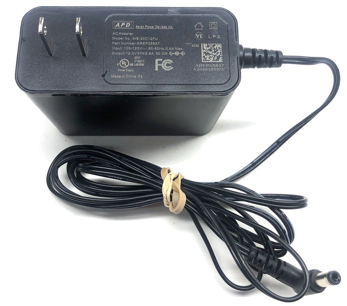 APD Asian Power Devices Charger AC Adapter Power Supply WB-30C12FU 12V 2.5A 30W Brand Asian Power Devices Type AC/DC Ad