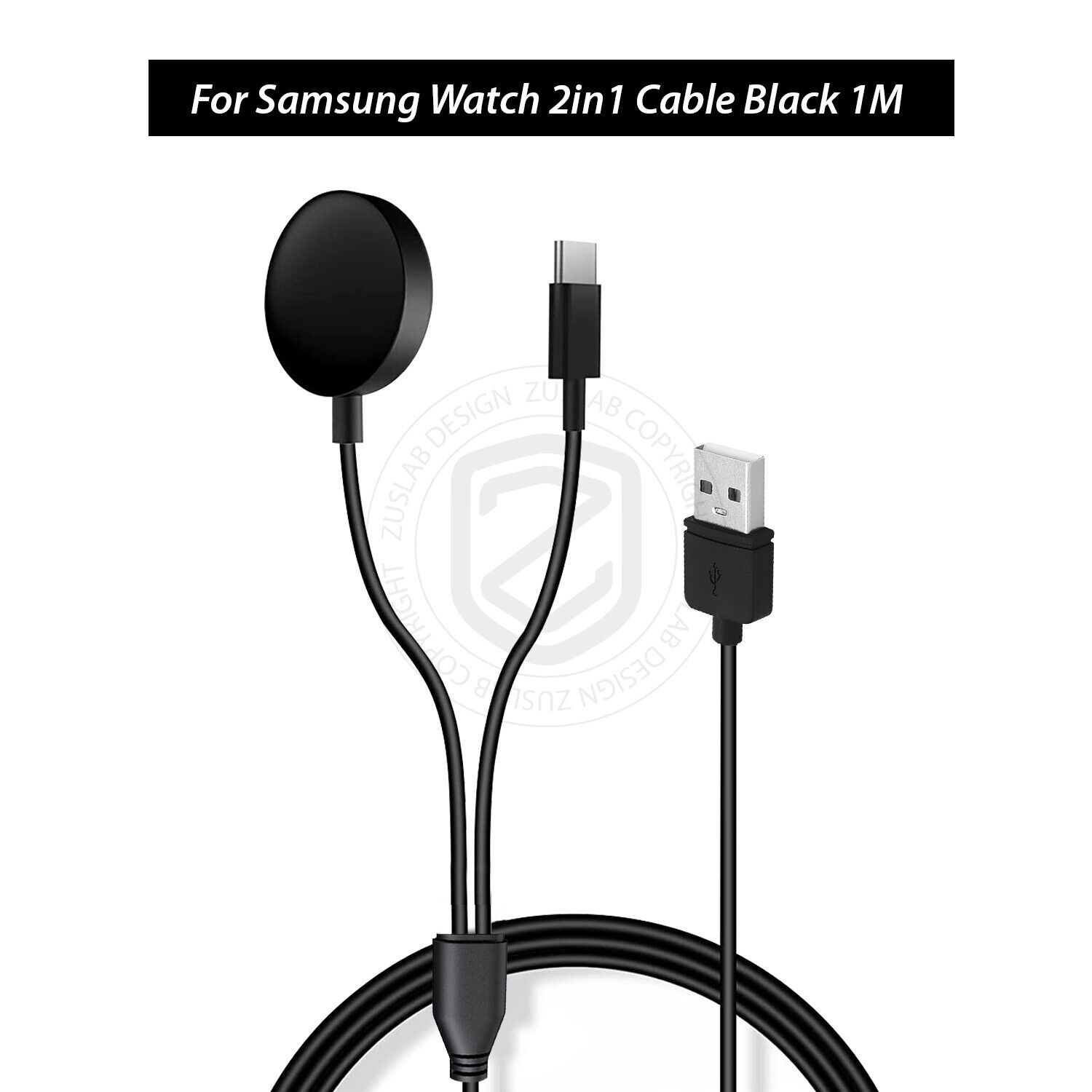 For Samsung Galaxy Watch Series 6 5 4 3 2 Type-c 2 in 1 Charger Charging Cable Compatible Brand For Samsung Items Inclu
